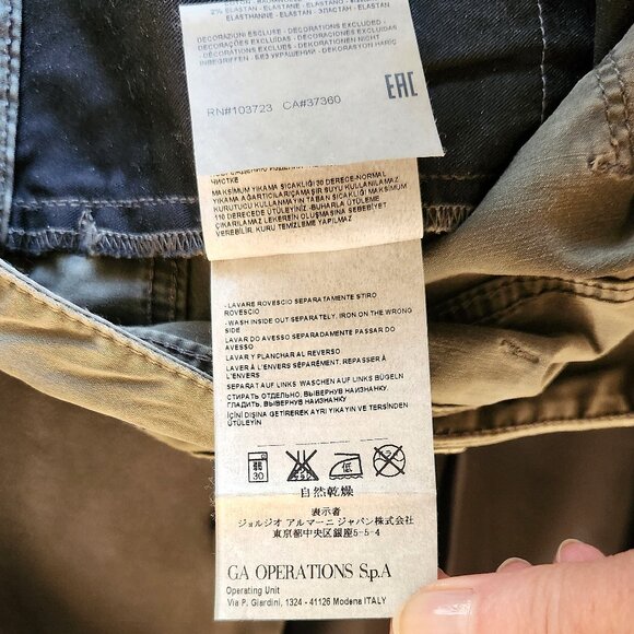 ARMANI Jeans ITALY Pants Khaki Fit sz M-6 Cotton Blend - Saks Fifth Ave purchase - Picture 13 of 16